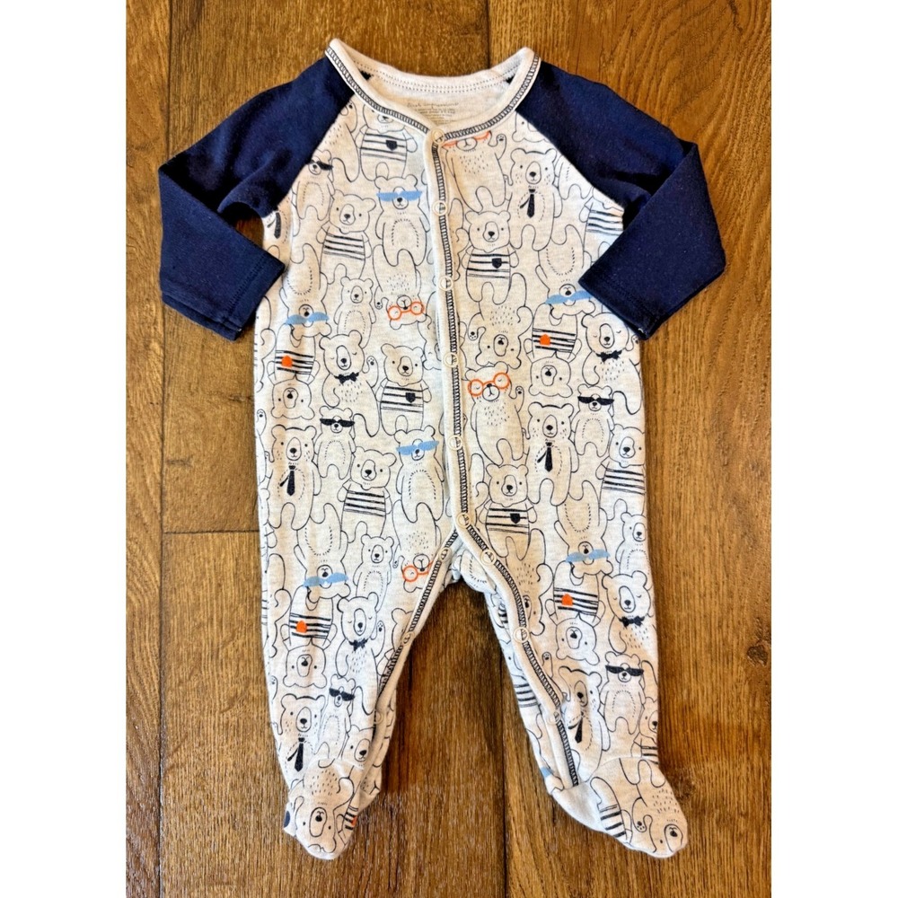 Baby Boy 0/3 Months Footed Sleepers Rompers 1 PC Outfits Pajamas Clothes Frog - Picture 5 of 11